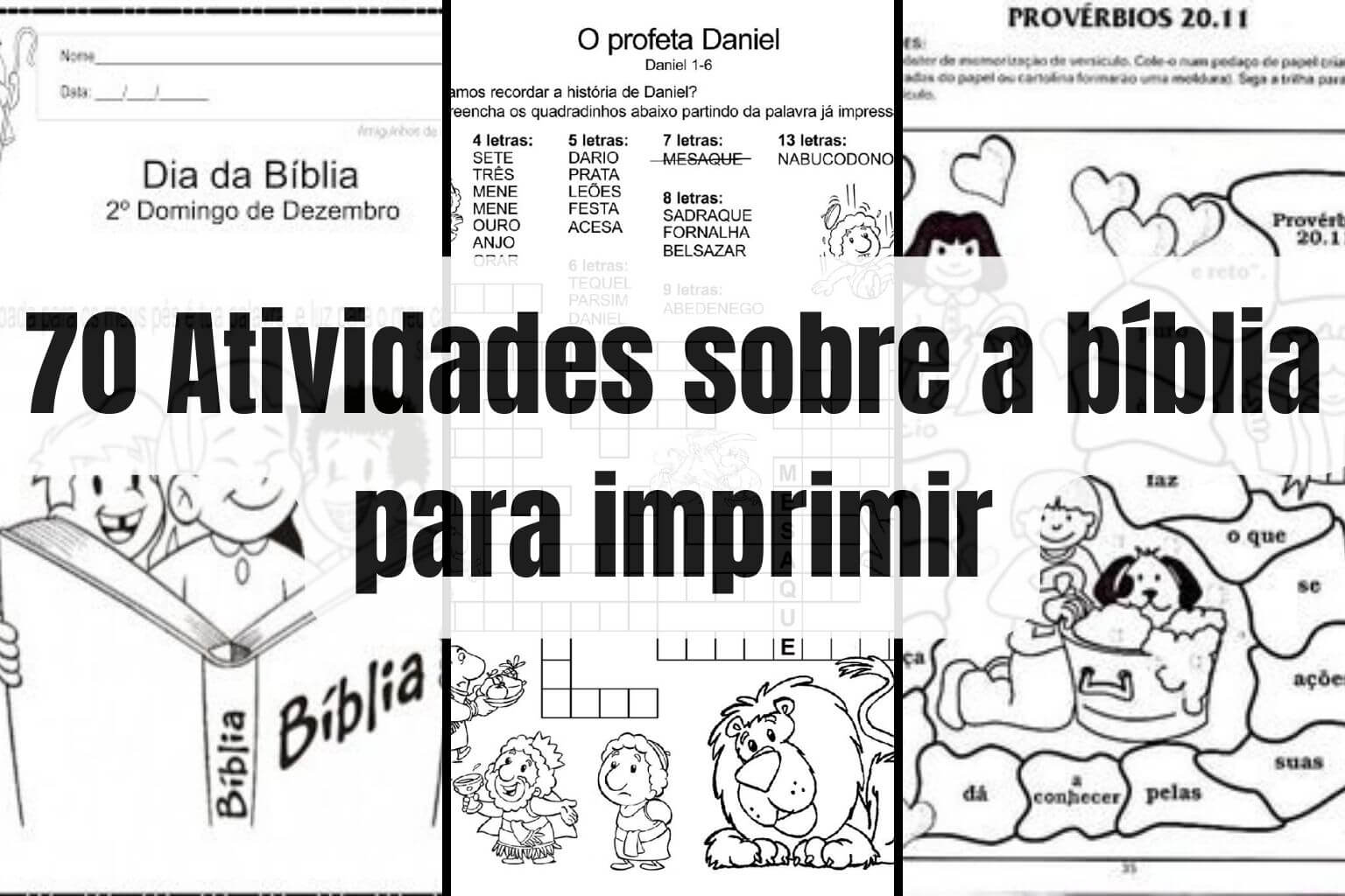 70 Atividades Sobre a Bíblia para Imprimir: Infantil e Jovens PDF
